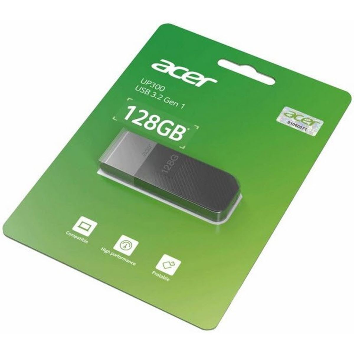 ACER - MEMORIA USB 3.2 1G ACER UFD 128GB UP300 NEGRO