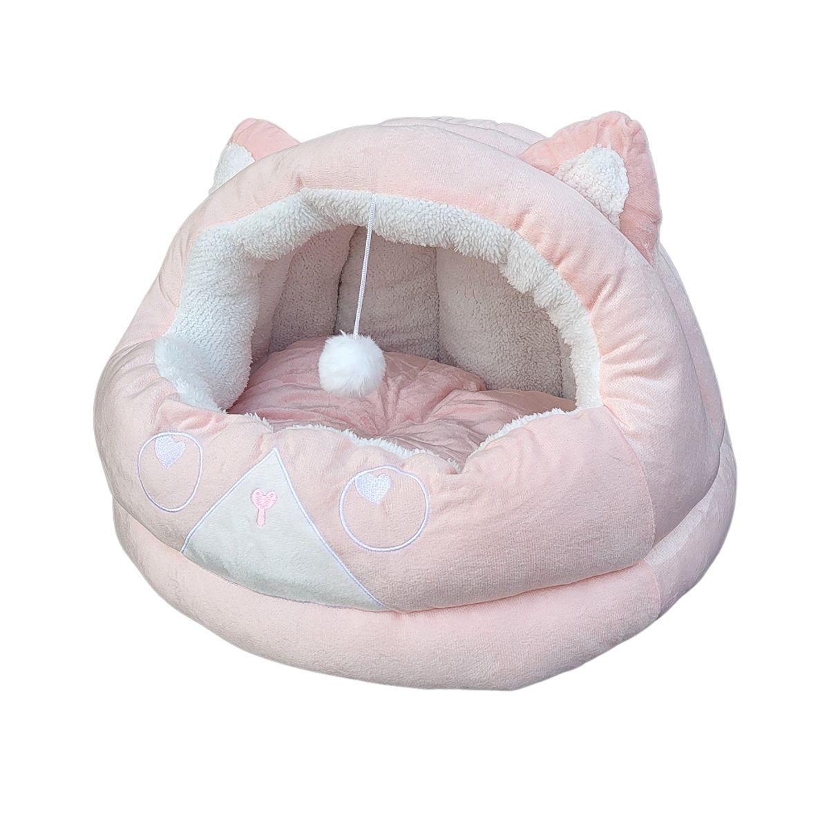 GENERICO - CAMA PARA PERROS Y GATOS EN FORMA OSITO ROSA