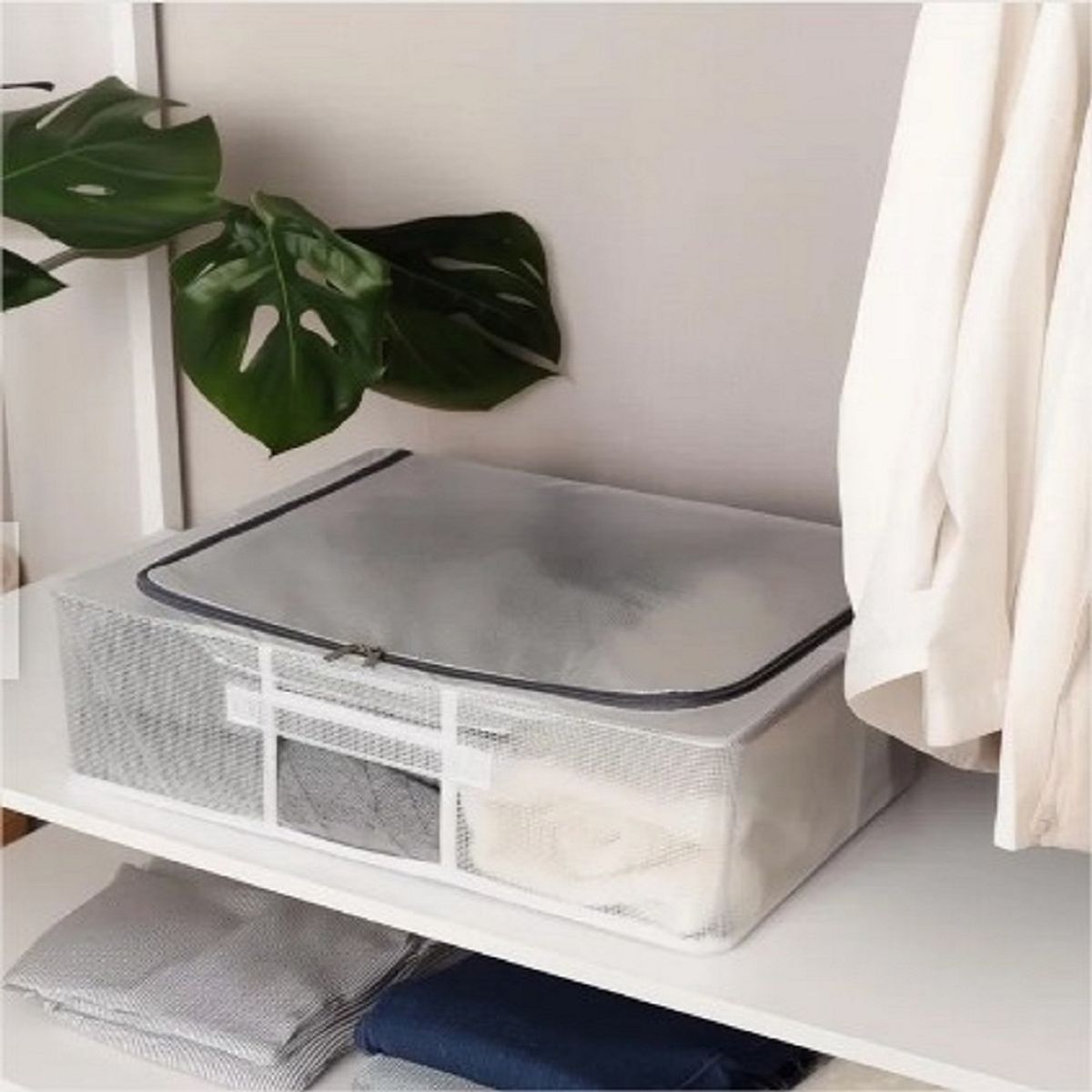 GENERICO - CAJA ORGANIZADORA DE TELA PARA CLOSET 40X50X15CM