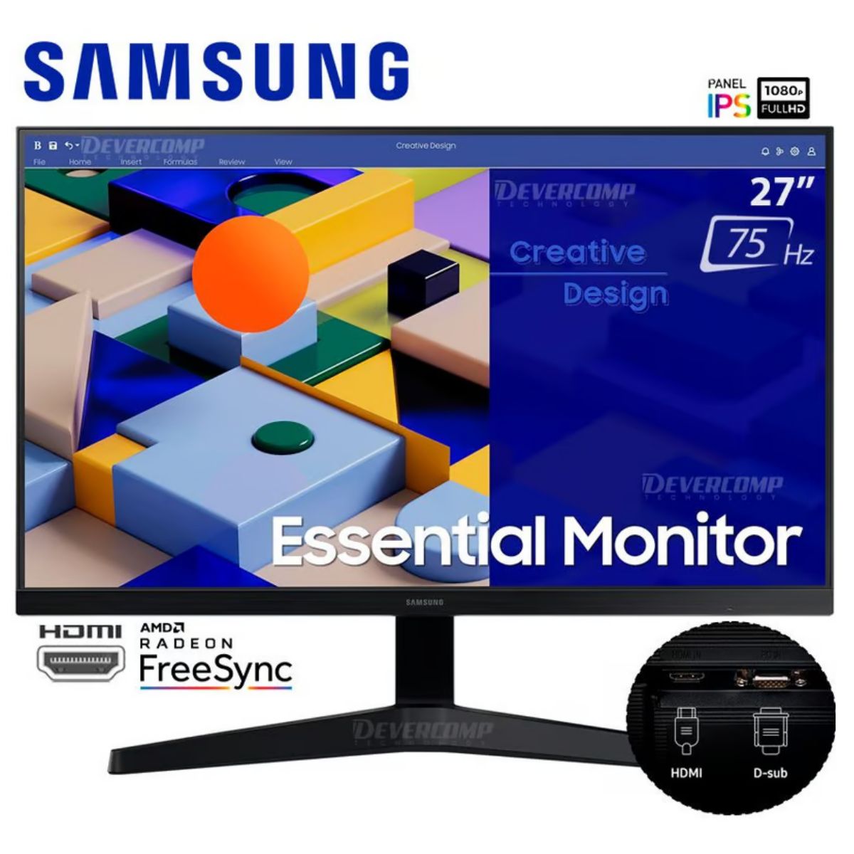 SAMSUNG - Monitor Samsung LS27C310EALXPE  27 FHD IPS
