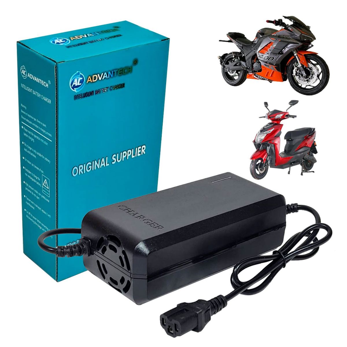ADVANTECH - Cargador 72V 30Ah Para Moto Eléctrica Batería Plomo Acido