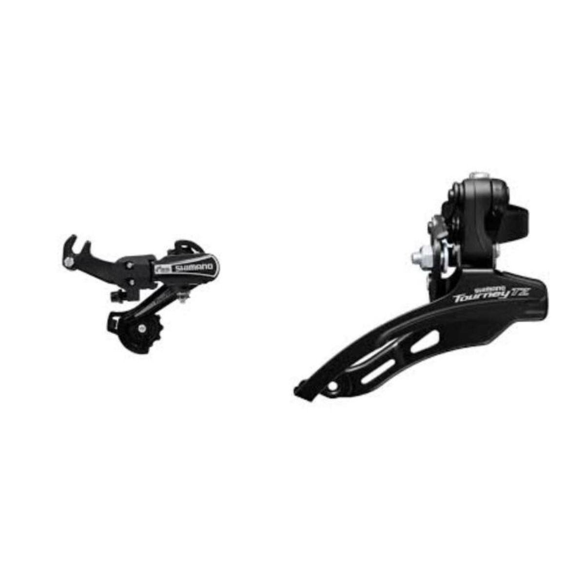 SHIMANO - DESCARRILADOR SHIMANO TOURNEY SIS + DESVIADOR TOURNEY BICICELTA