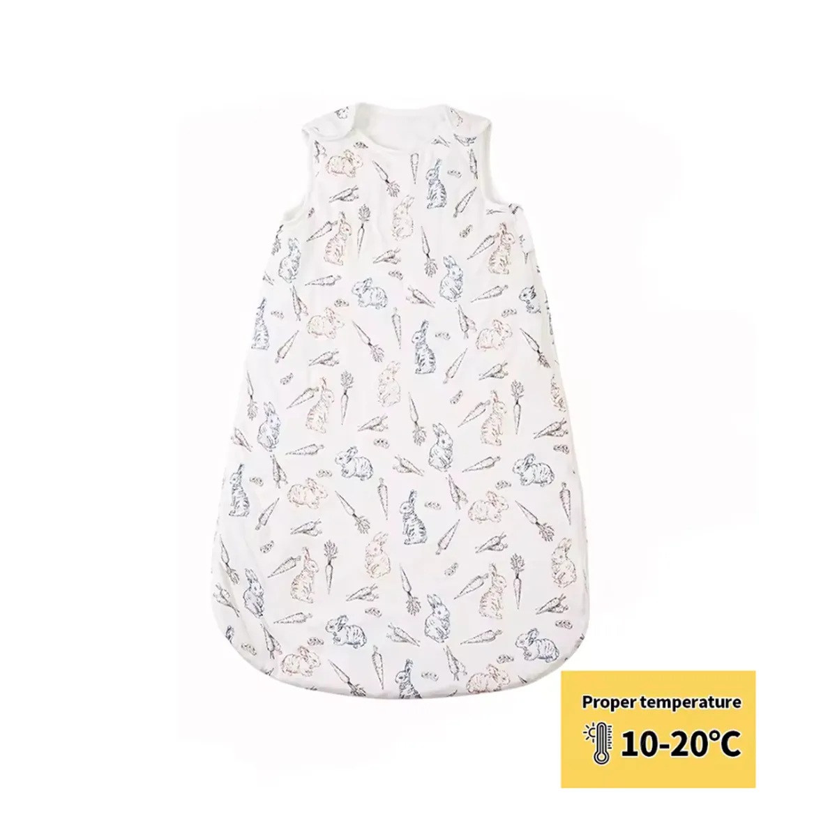 GENERICO - Pijama Saco de Dormir Algodón Bambú Talla L (hasta 95 cm)