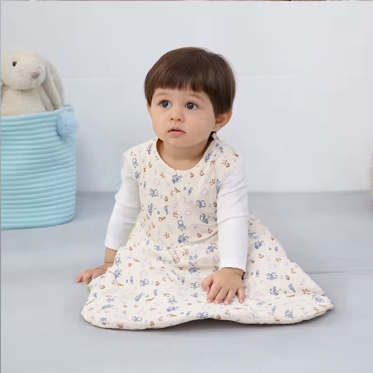 GENERICO - Pijama Saco de Dormir Algodón Bambú Talla M (hasta 85 cm)