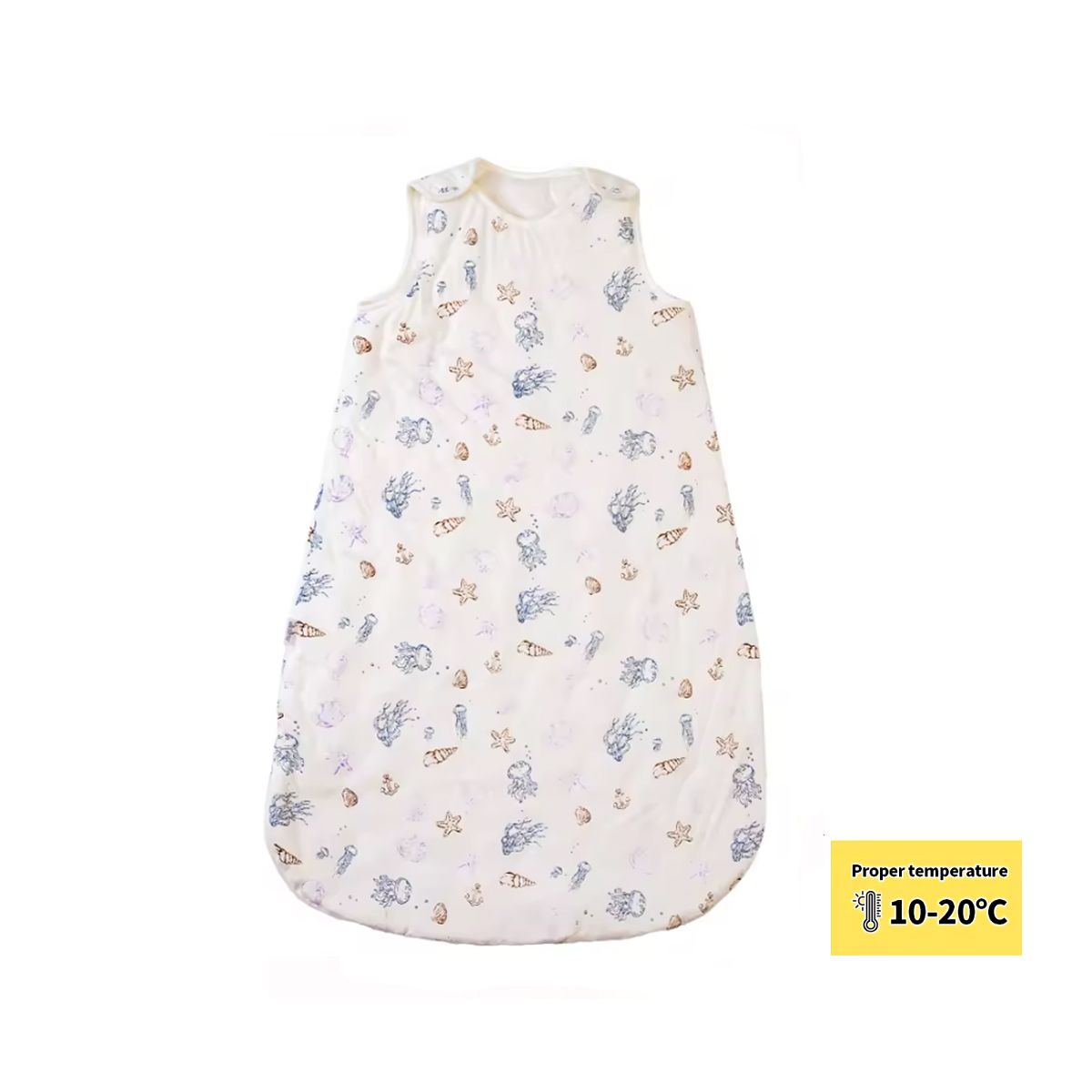 GENERICO - Pijama Saco de Dormir Algodón Bambú Talla M (hasta 85 cm)