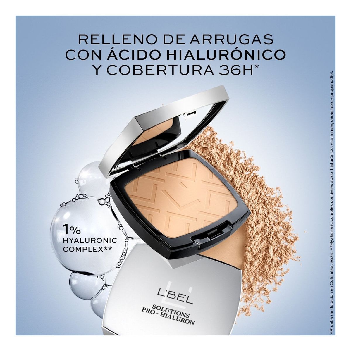 LBEL - Polvo Compacto Forever Hydra 36h L'bel Piel Clara -perla 100