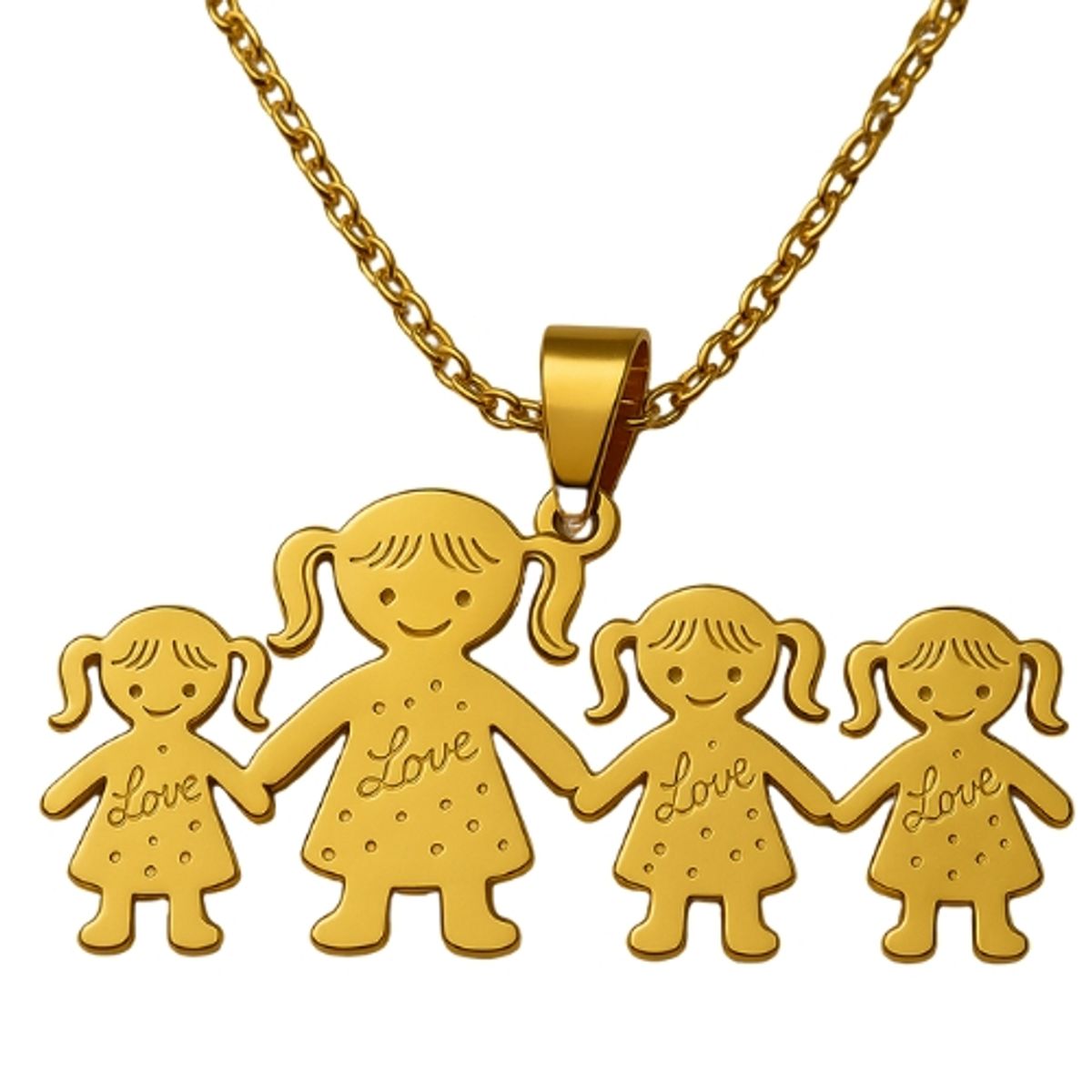 GENERICO - Collar Mamá y Niñas Familia para Mujer