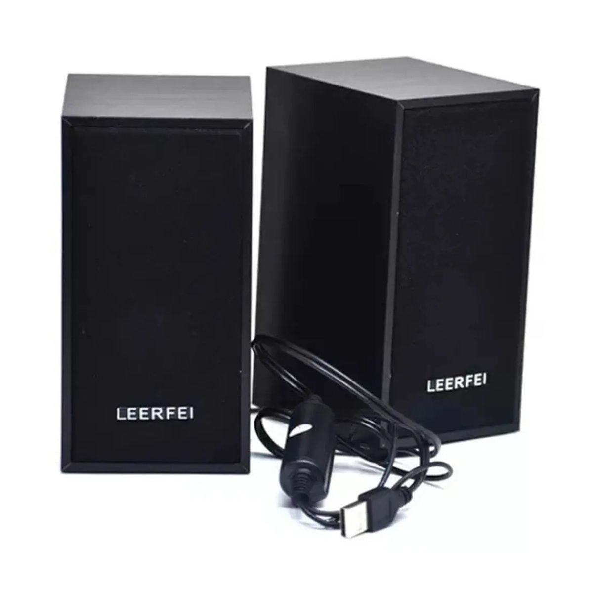 SEISA - Parlantes Para PC Celulares USB Caja de madera 2.0 - LEERFEI