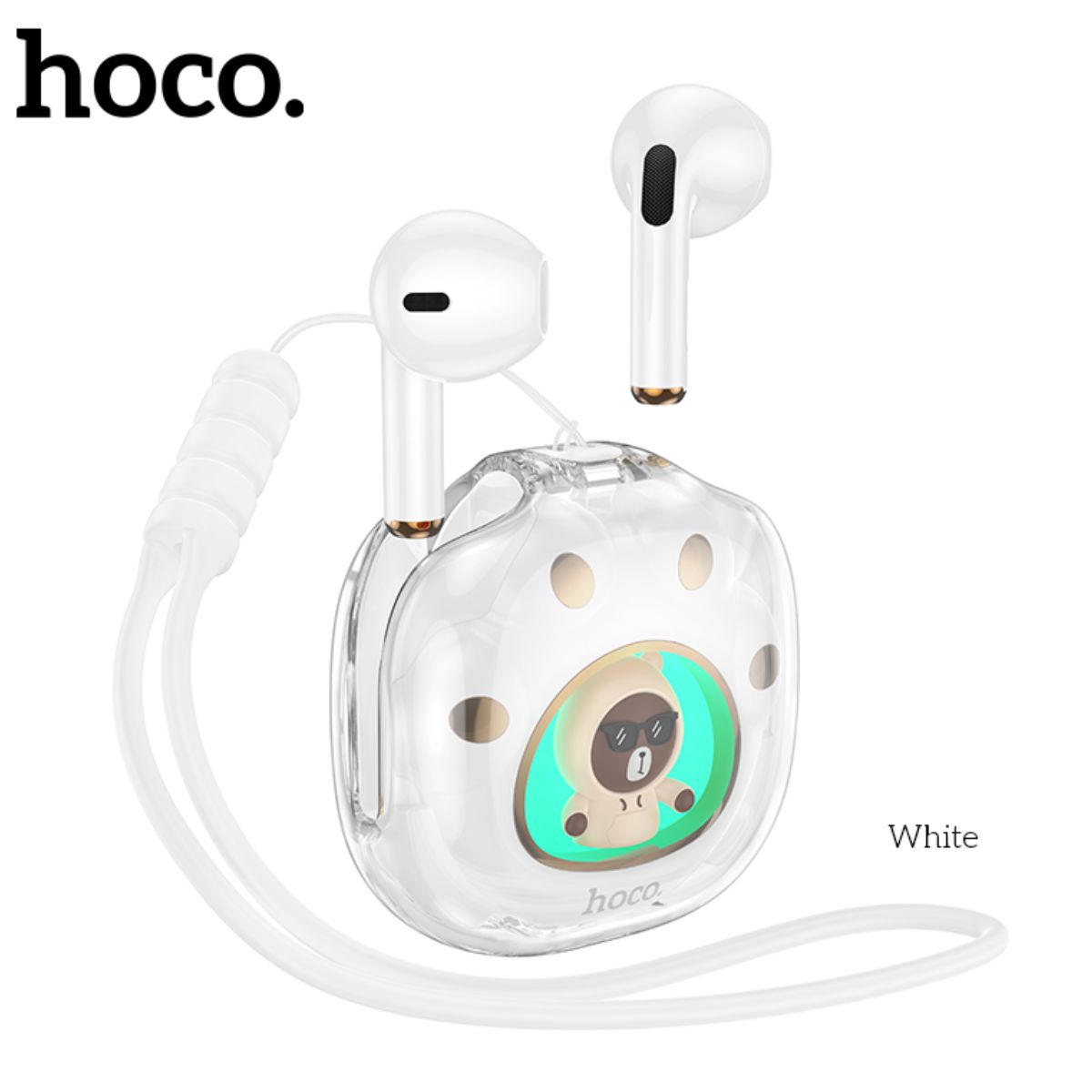 HOCO - Audífonos Bluetooth HOCO DES36 Cool Bear  Blanco