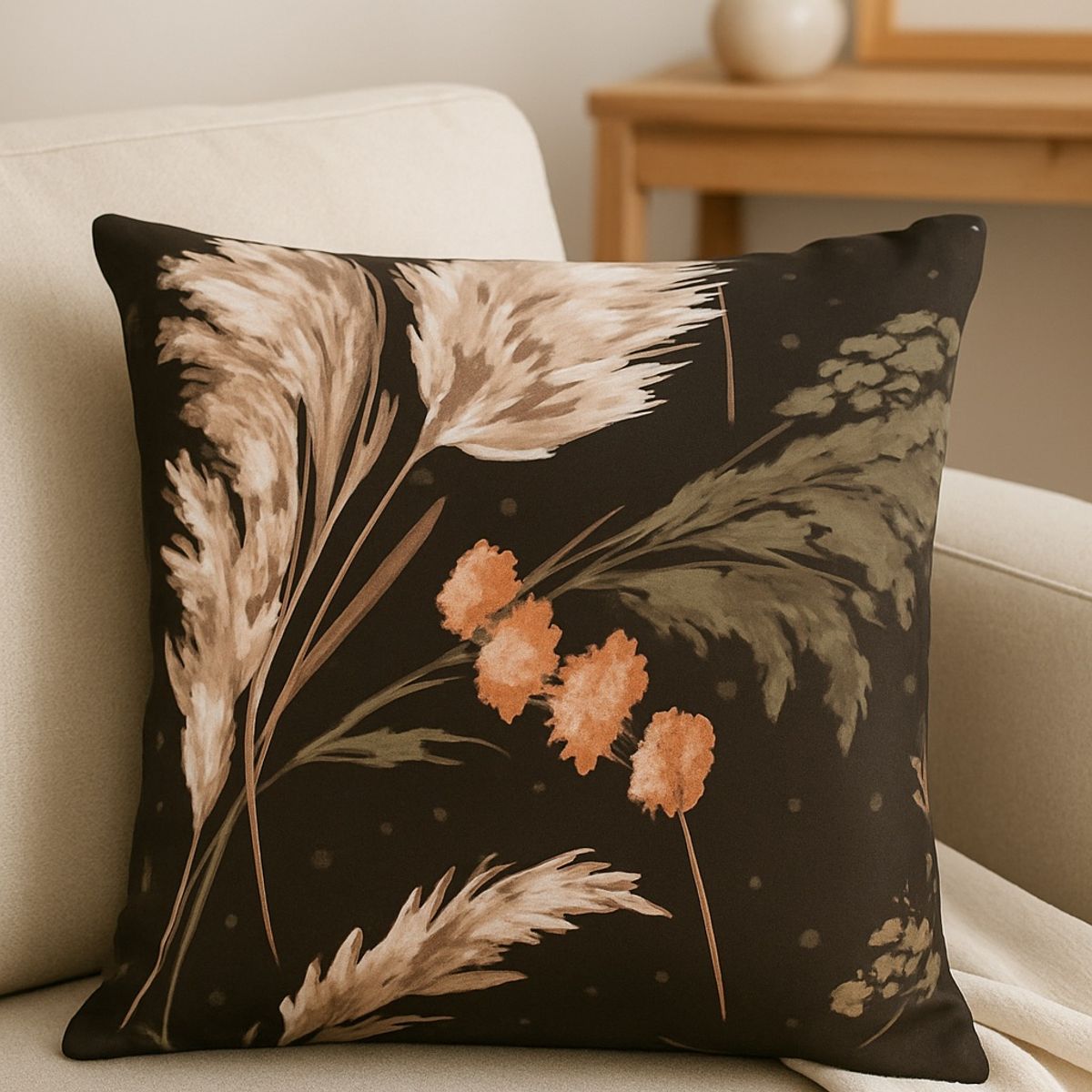 GENERICO - Fundas de Cojines x5 und diseño Marrón Espigas