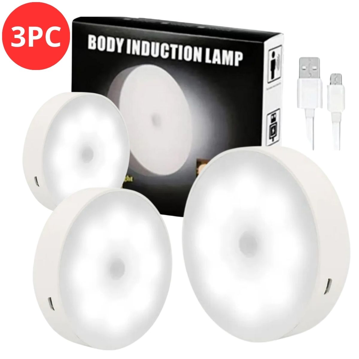 GENERICO - Foco LED sensor de movimiento X 3PC