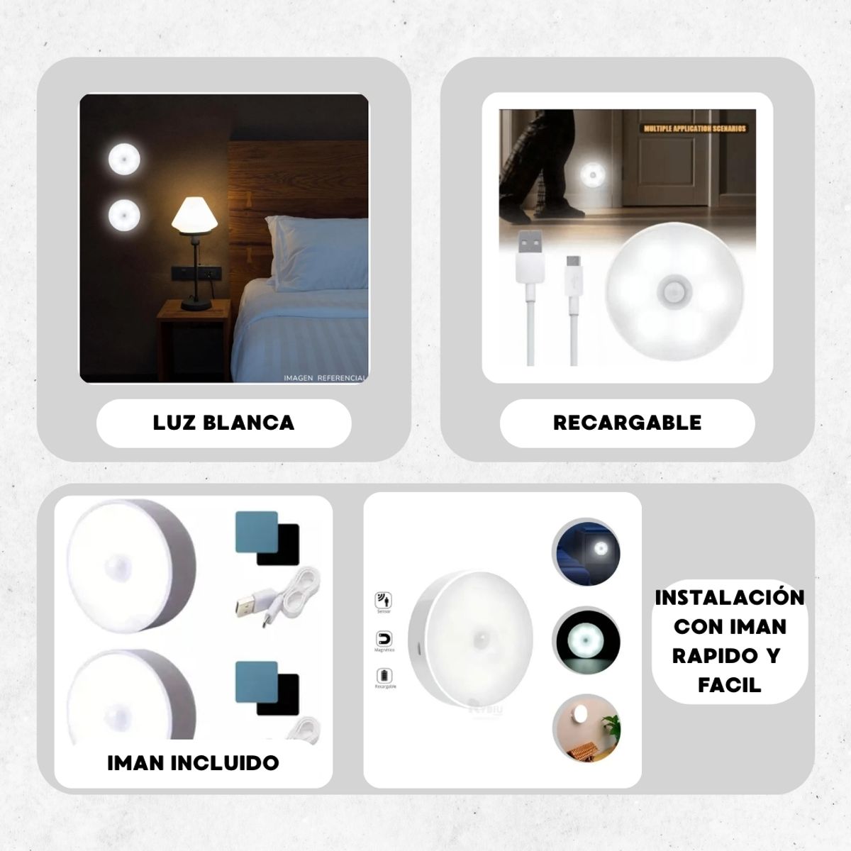 GENERICO - Foco LED sensor de movimiento X 3PC