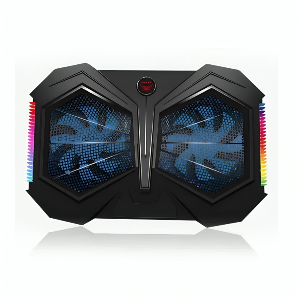 GENERICO - Cooler para Laptop Gamer RGB con 2 Ventiladores 4 Niveles de Altura