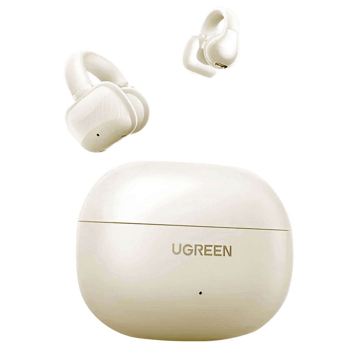 UGREEN - Audifonos Ugreen Hitune S3 Open Ear Clip Bluetooth 5.4 Blanco Perla