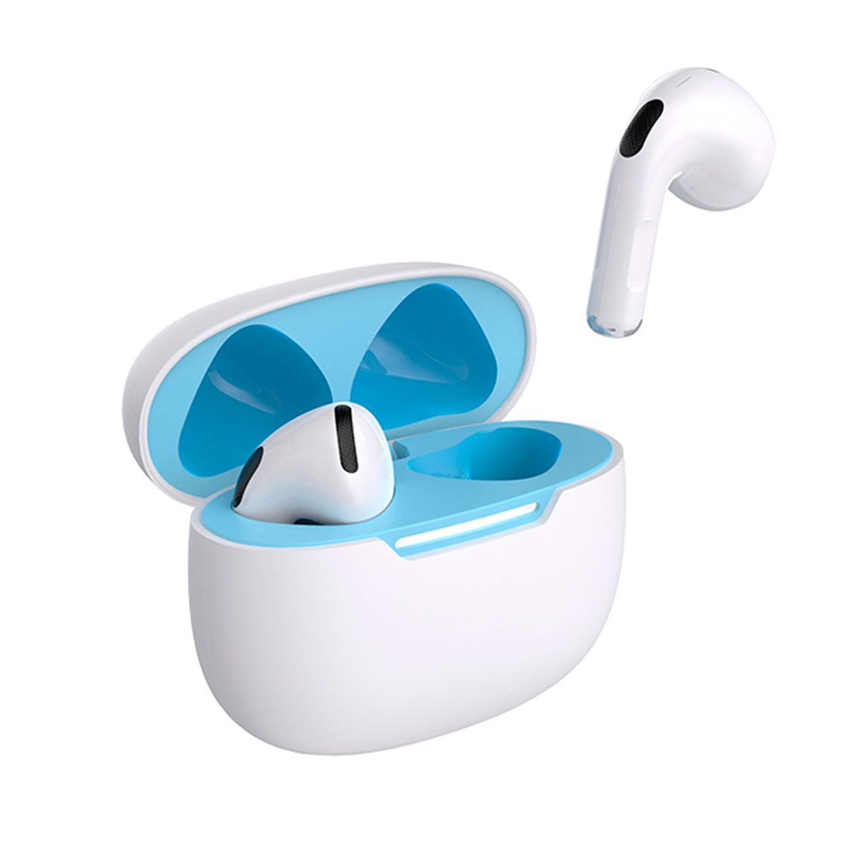 MOVISUN - Audífonos MOVISUN T 17 TWS con Modo Juego y Carga Rápida blanco