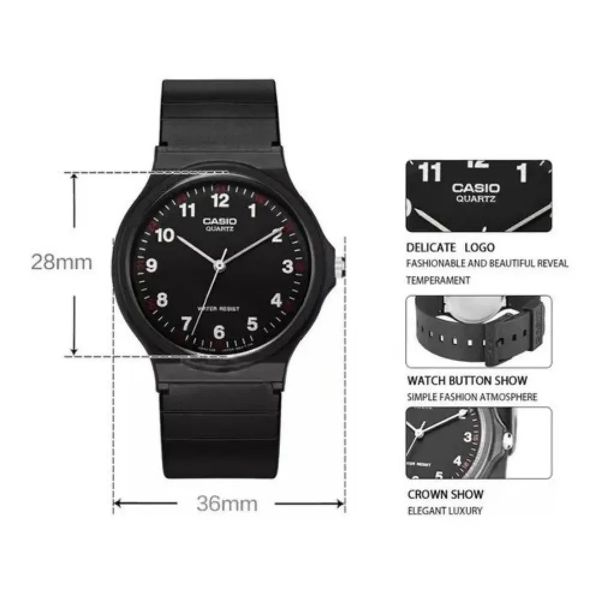 CASIO - RELOJ ANALOGICO HOMBRE MQ-24-1BLDF CASIO NEGRO CASUAL 1030166