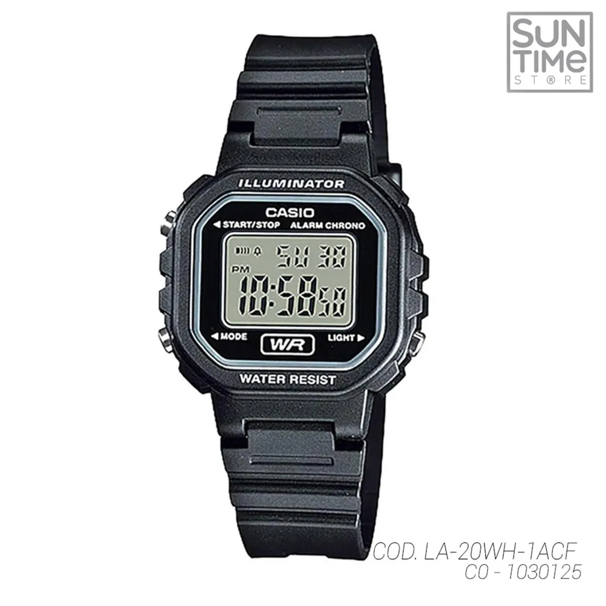 CASIO - RELOJ DIGITAL UNISEX LA-20WH-1ACF CASIO NEGRO SPORT 1030125