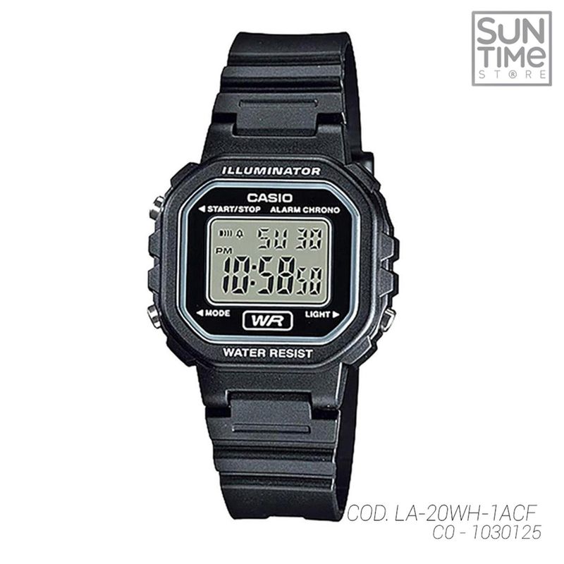 CASIO - RELOJ DIGITAL UNISEX LA-20WH-1ACF CASIO NEGRO SPORT 1030125