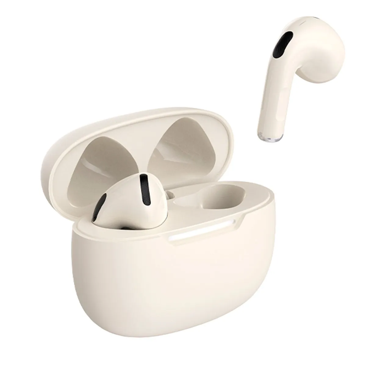 MOVISUN - Audífonos MOVISUN T 17 TWS con Modo Juego y Carga Rápida Crema