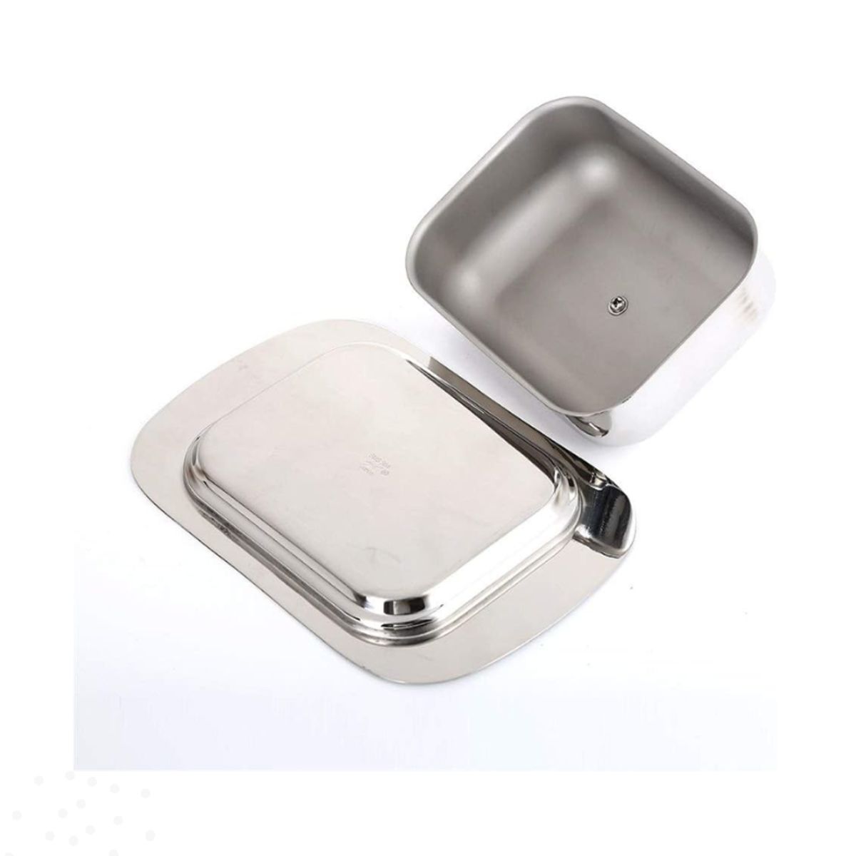 GENERICO - Mantequillera de acero inoxidable con tapa