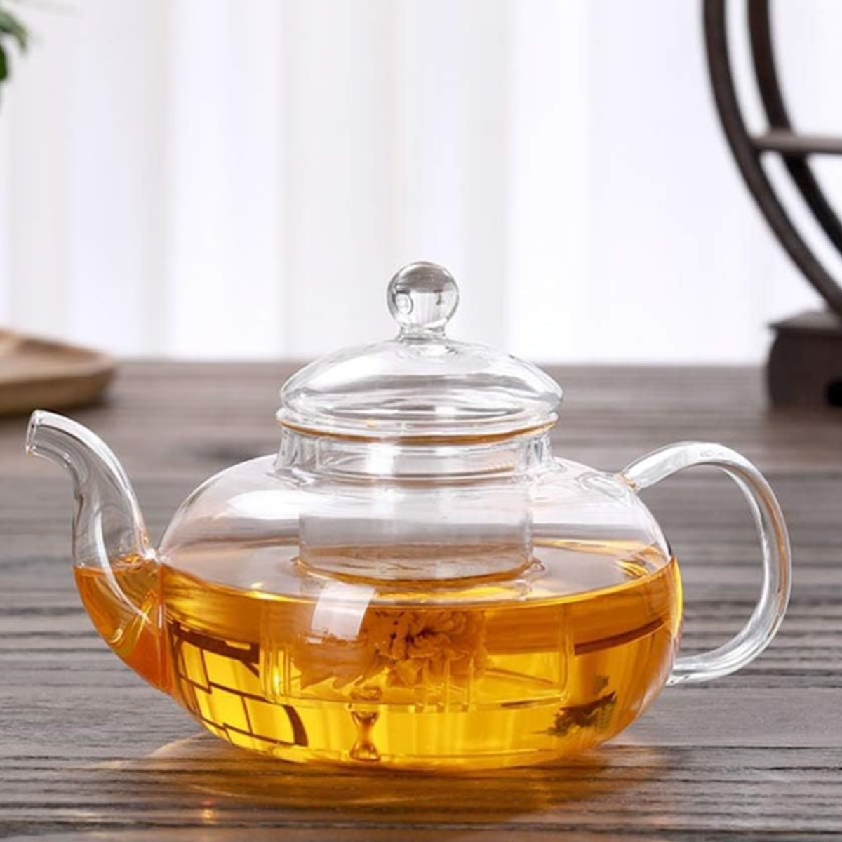 GENERICO - Tetera con infusor de vidrio borosilicato 600 ml