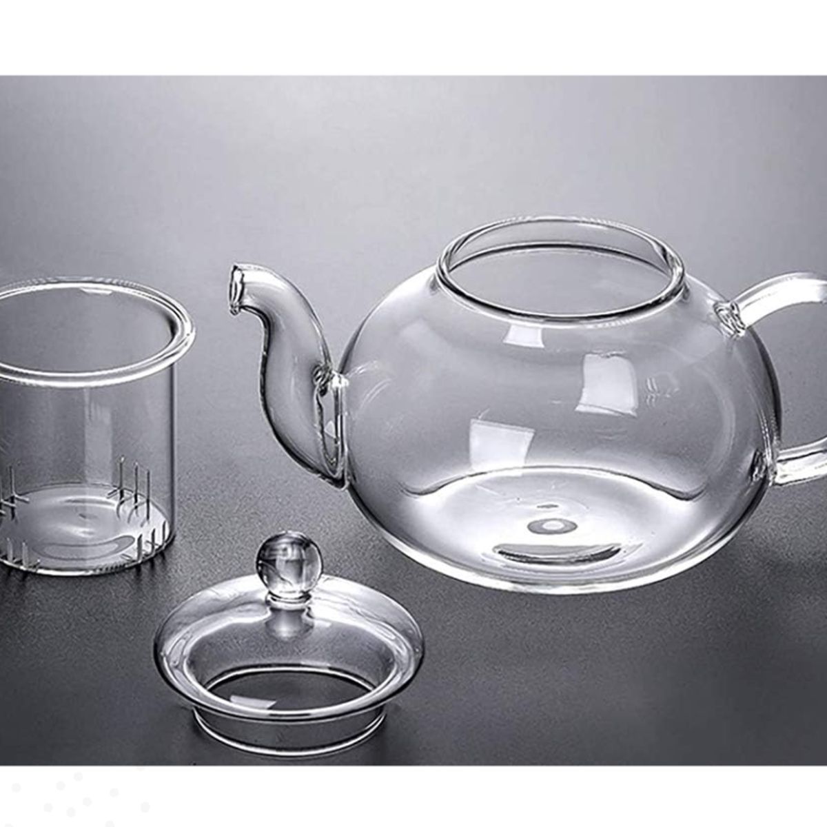 GENERICO - Tetera con infusor de vidrio borosilicato 600 ml