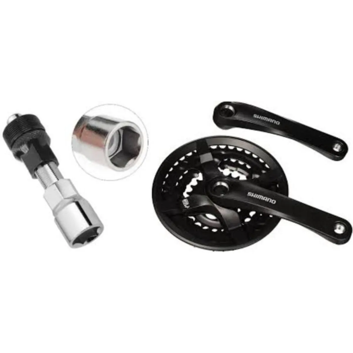 SHIMANO - Catalina shimano triplato + extractor de biela bicicleta
