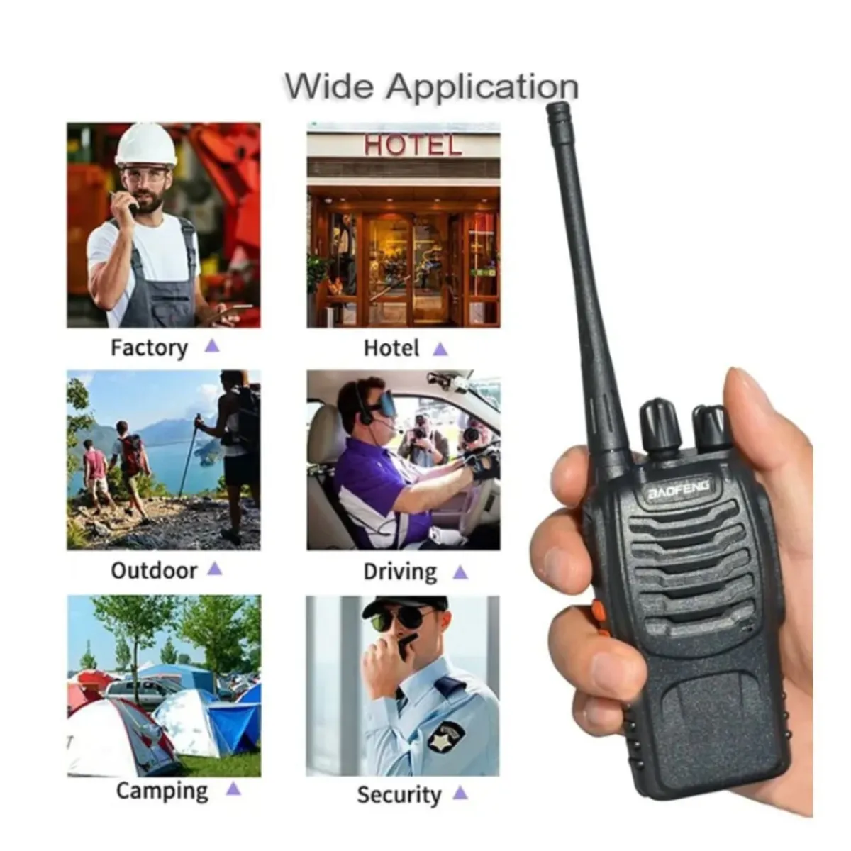 SEISA - KIT WALKIE TALKIE RADIO TRANSMISOR x4 RECEPTOR 16 CANALES