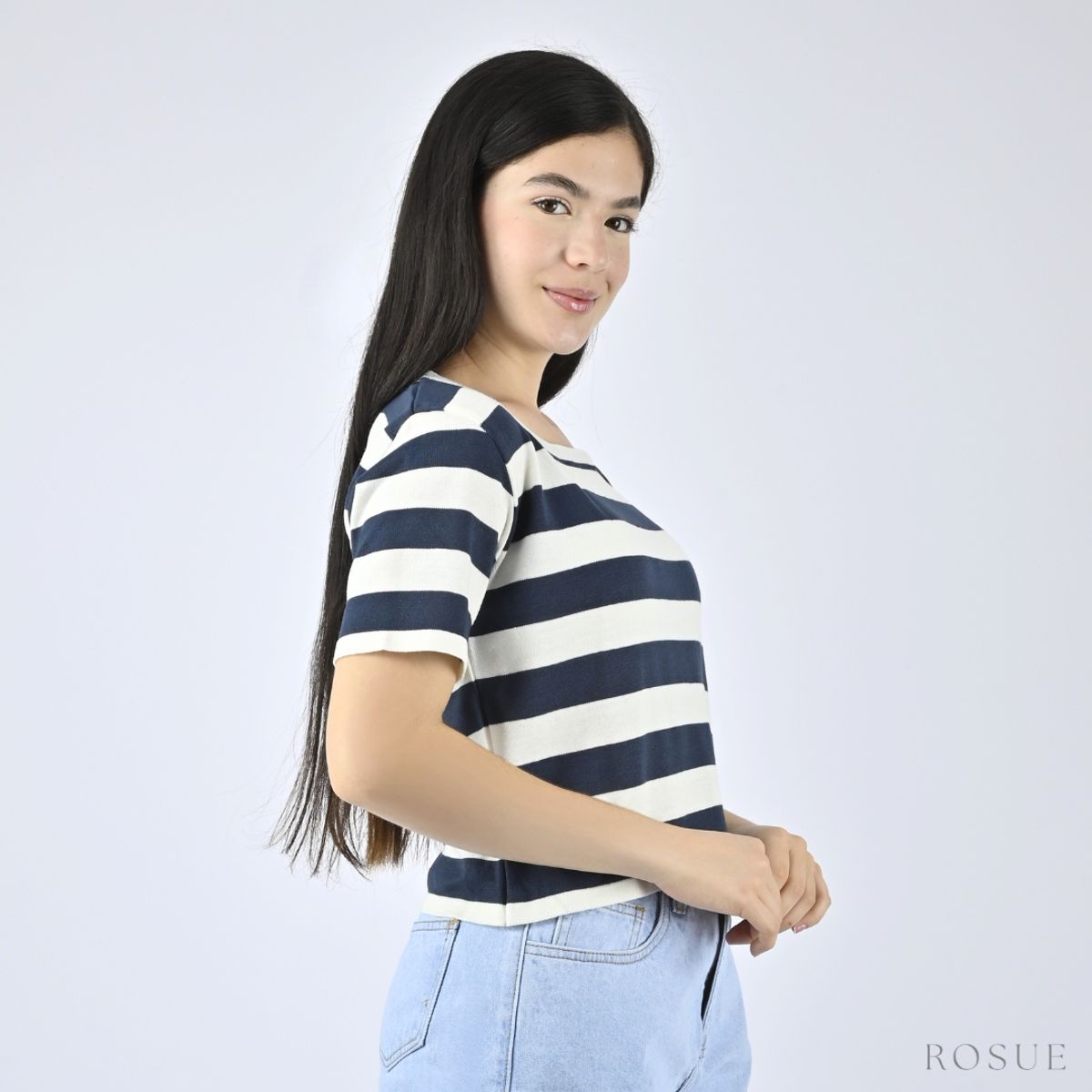 ROSUE - Polo de Hilo a Rayas Básico