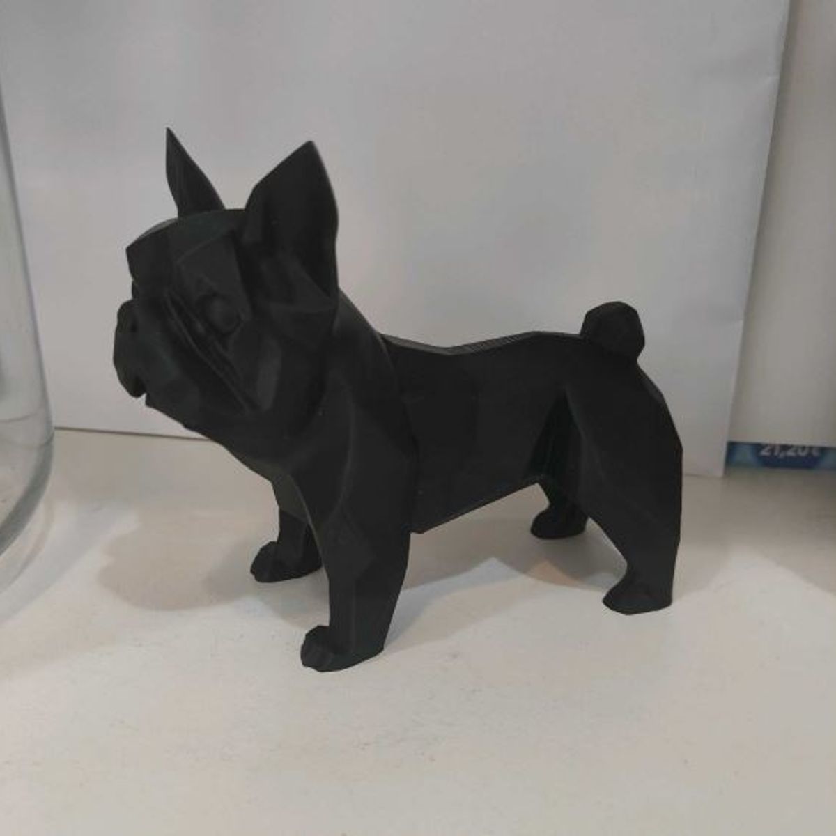 GENERICO - ADORNO EXCLUSIVO BULLDOG FRANCES NEGRO 23cm x 13cm x 27cm