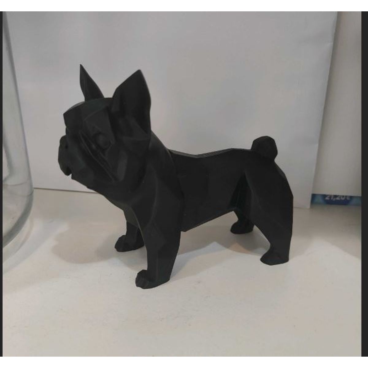 GENERICO - ADORNO EXCLUSIVO BULLDOG FRANCES NEGRO 23cm x 13cm x 27cm