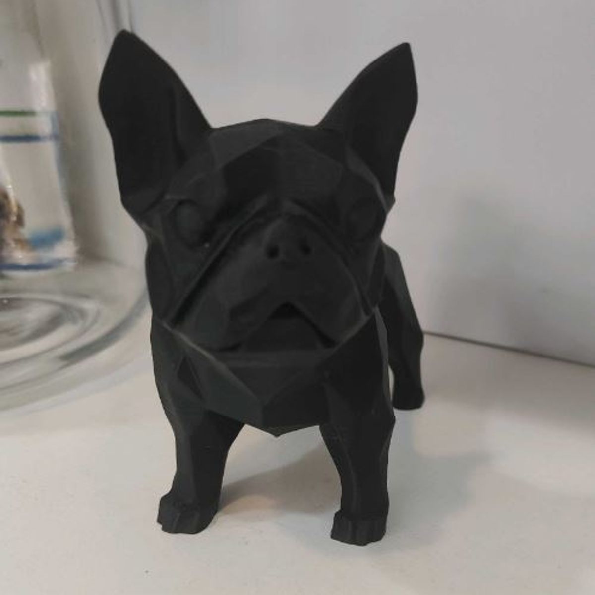 GENERICO - ADORNO EXCLUSIVO BULLDOG FRANCES NEGRO 23cm x 13cm x 27cm