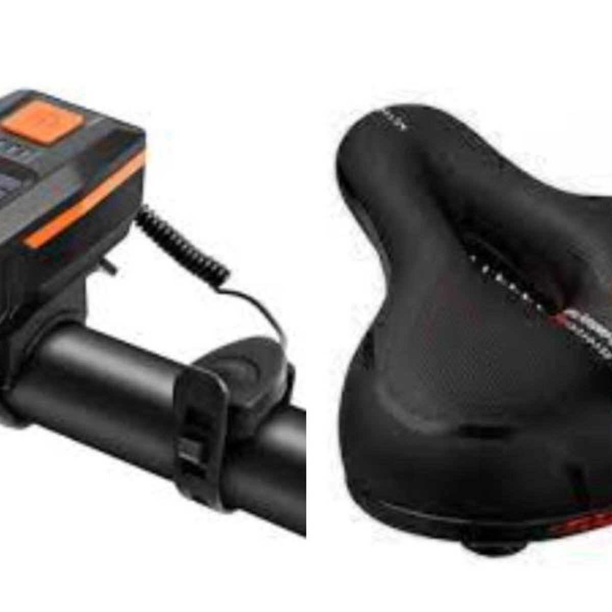 GENERICO - SILLIN ANCHO RESORTES + LUZ SOLAR 350LM BICICLETA