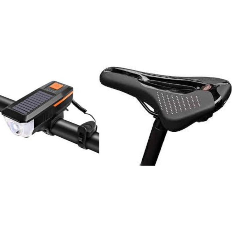 ROCKBROS - SILLIN ANTIPROSTÁTICO MTB MAS LUZ SOLAR RECARGABLE BICICLETA
