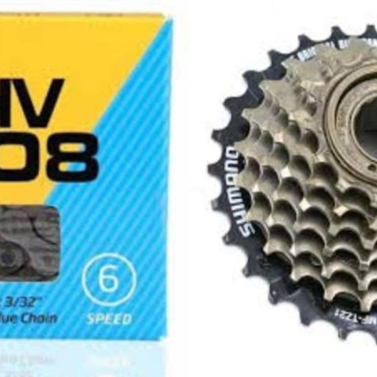 SHIMANO - PIÑON SHIMANO 7V Y CADENA KMC 7V PARA BICICLETA