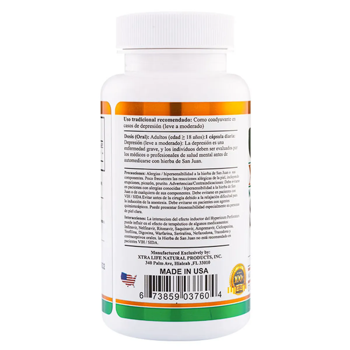 XTRALIFE NATURAL PRODUCTS - St Johns Wort - 60 Cápsulas