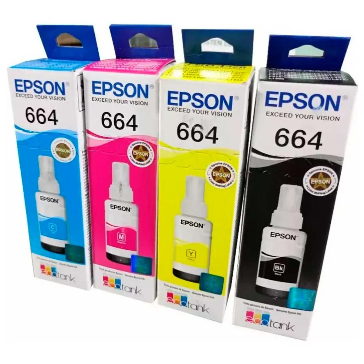 GENERICO - Tinta EPSON 664 Kit 4 Botellas Para L310/L555/L355/L375/L380/L395/L455