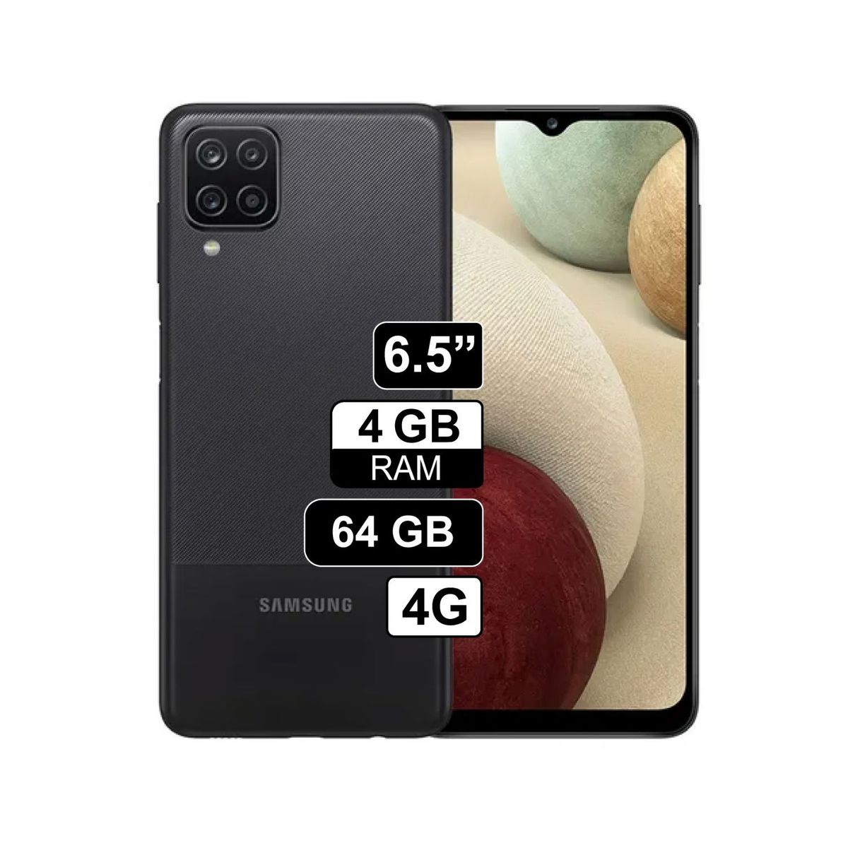 SAMSUNG - SAMSUNG Galaxy A12 4GB 64GB NEGRO