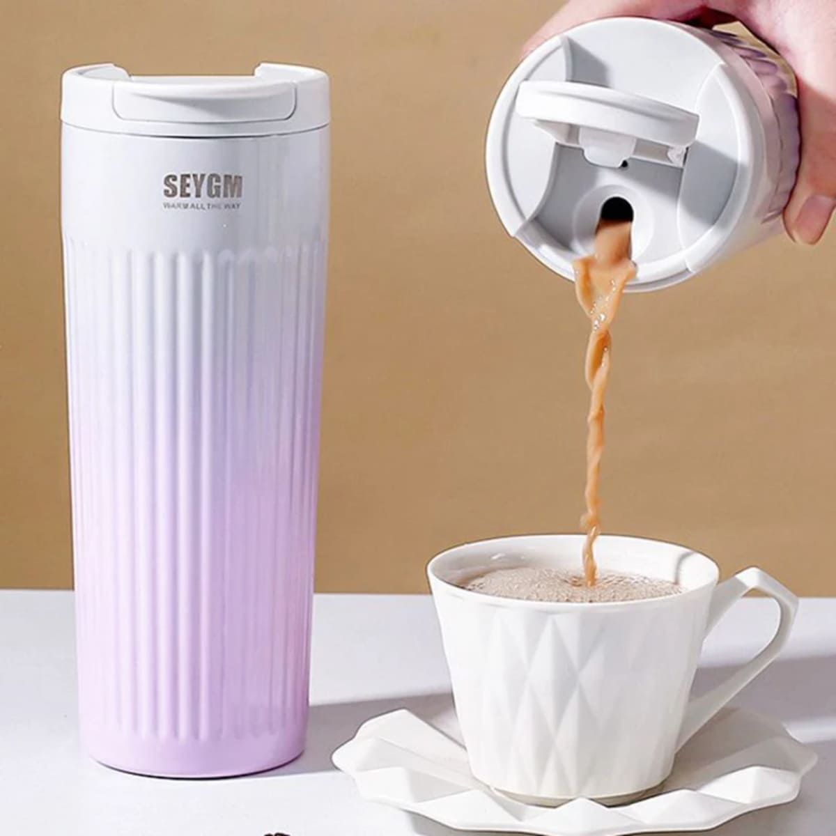 ELMEJORPRECIO - Vaso Térmico Conservador de Bebidas Modelo Seyom Lila