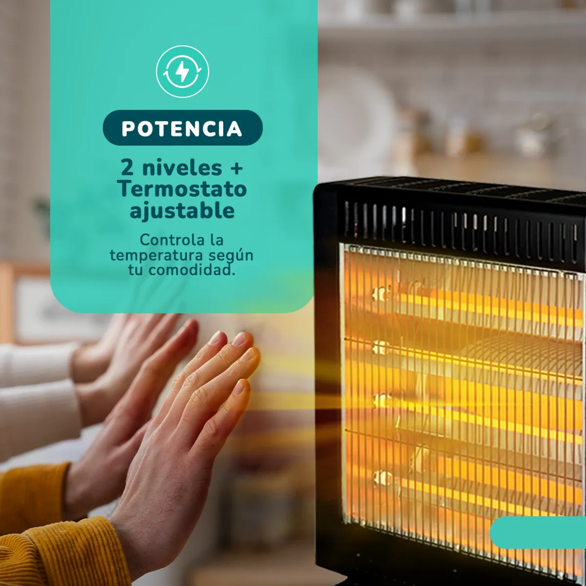 KENDAL - ESTUFA ELECTRICA FIBRA CARBONO KENDAL KNSB-220 NEGRA