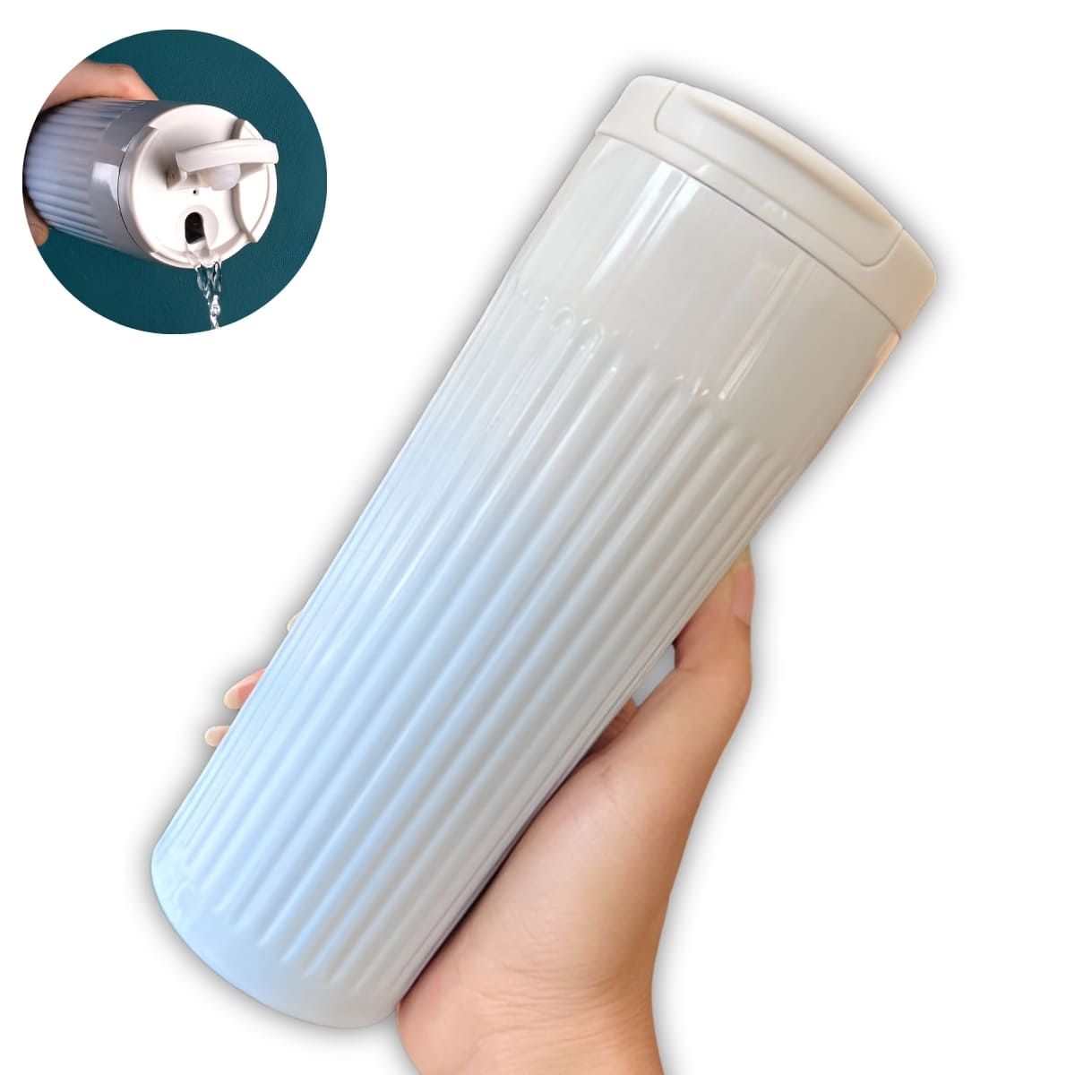 ELMEJORPRECIO - Vaso Térmico Conservador de Bebidas Modelo Seyom Celeste