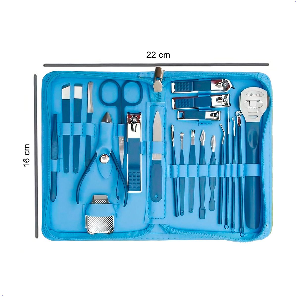 GENERICO - Set De Manicura Pedicura Uñas 22 Piezas De Acero Inoxidable