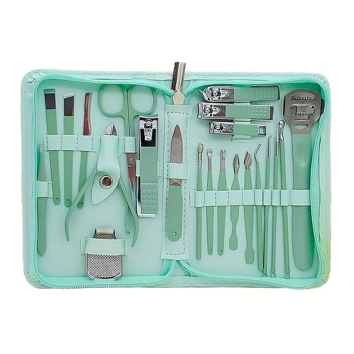 GENERICO - Kit De Manicura Pedicura Uñas 22 Piezas De Acero Inoxidable