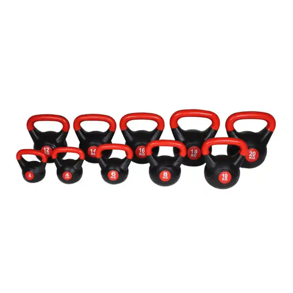 GENERICO - Pesas rusas importada 8 kg Kettlebell - ROJO