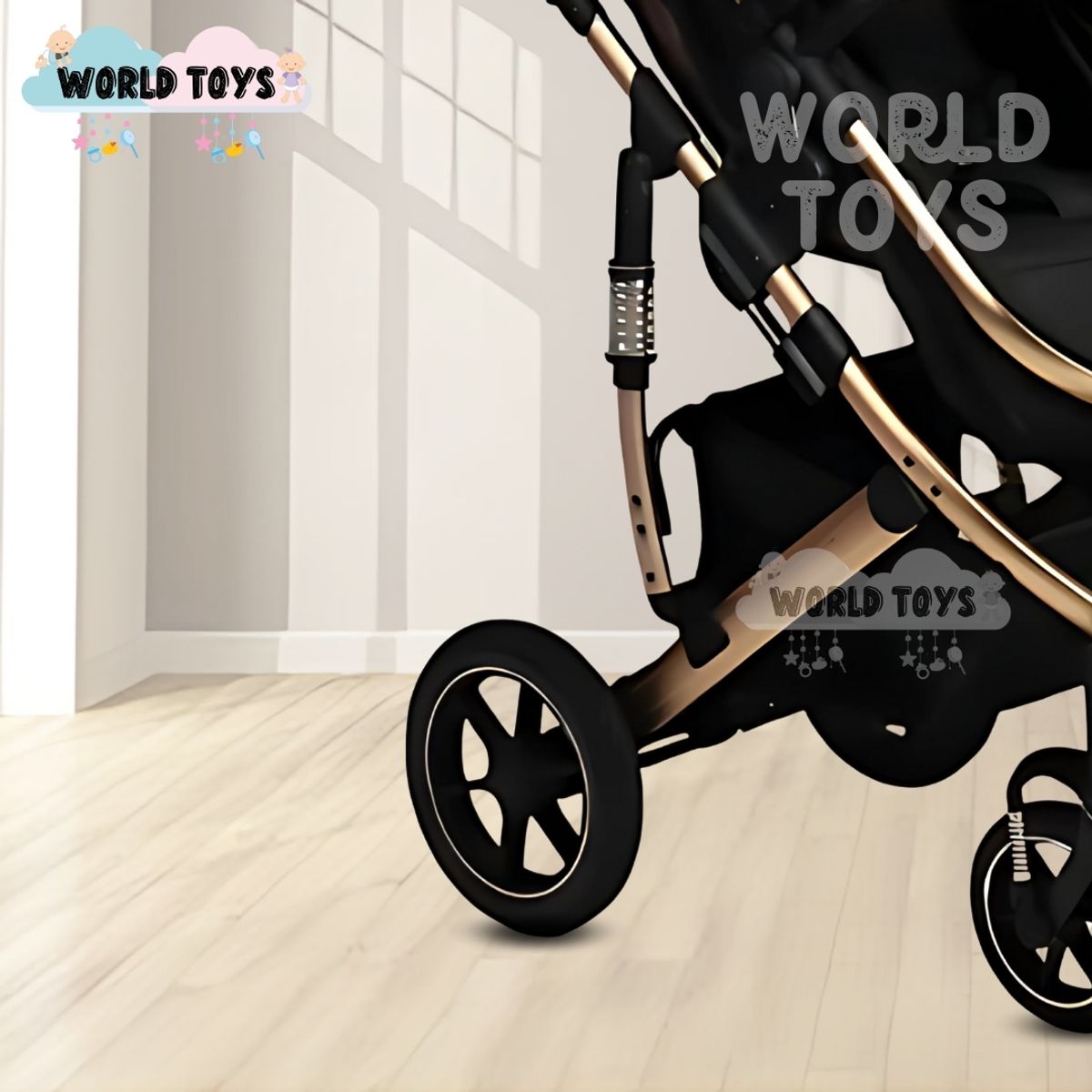 BABY - Coche Cuna Moisés de Lujo «TORETTO» Black