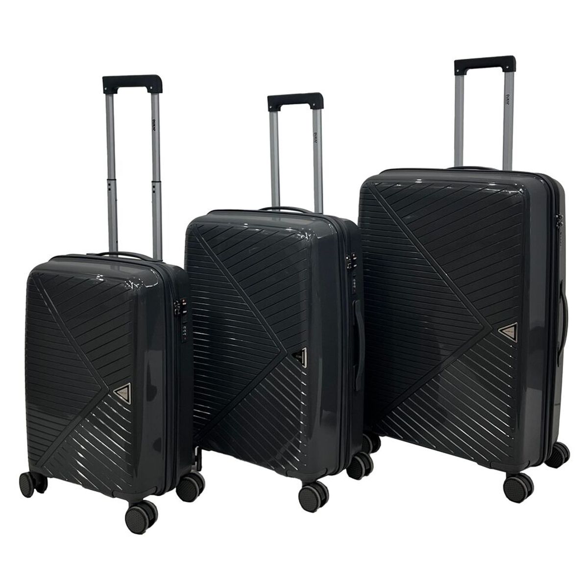 DUKAP - Set de Maletas Juego de 3 Tokyo Gris Oscuro