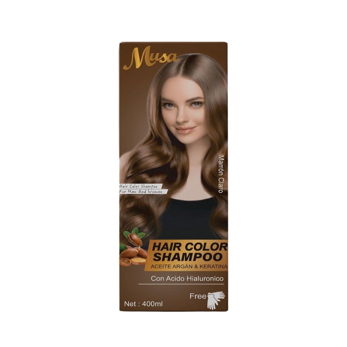 GENERICO - Shampoo Hair Color Musa Marrón Claro 400ml
