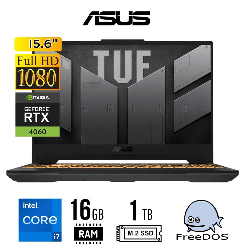 ASUS - LAPTOP TUF Gaming F15 FX507VV-LP142 15.6" FHD Core i7-13620H 16GB 1TB SSD RTX 4060 8GB FREEDOS