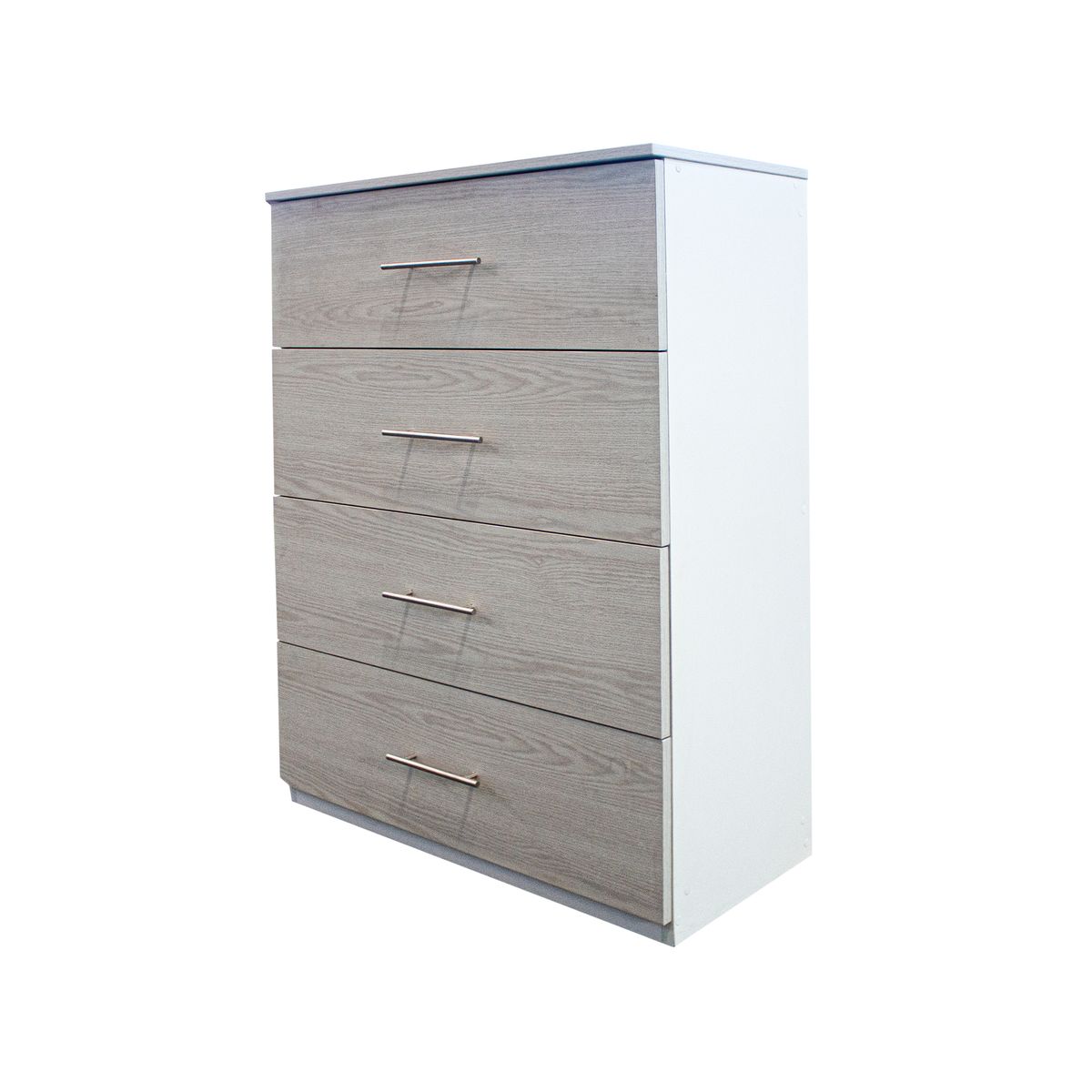 BARAKA HOME - Cómoda Kazan 4 Cajones - Olmo Gris y Blanco