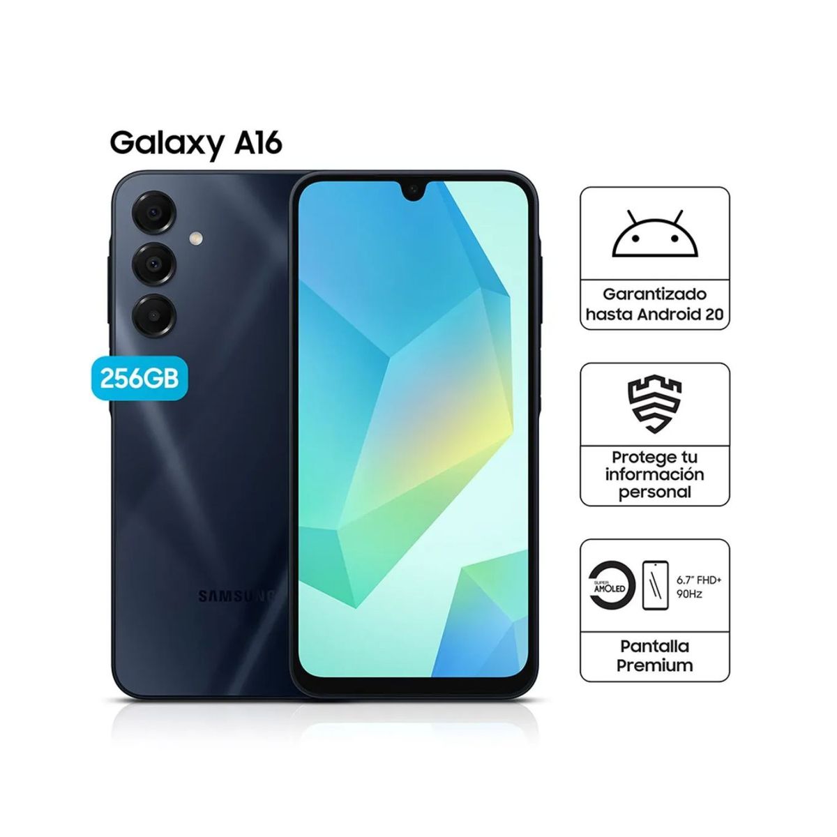 SAMSUNG - Samsung Galaxy A16 4G 8GB RAM 256GB NEGRO